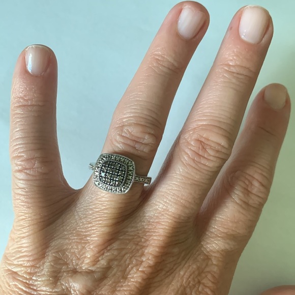 925 sterling silver cocktail ring size 6.5 - Picture 5 of 6